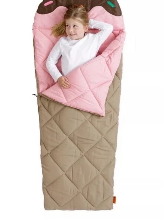 Ozark Trail Other - Ozark Trail Pink & Tan Kids Sprinkles Ice Cream Cone Style Sleeping Bag
